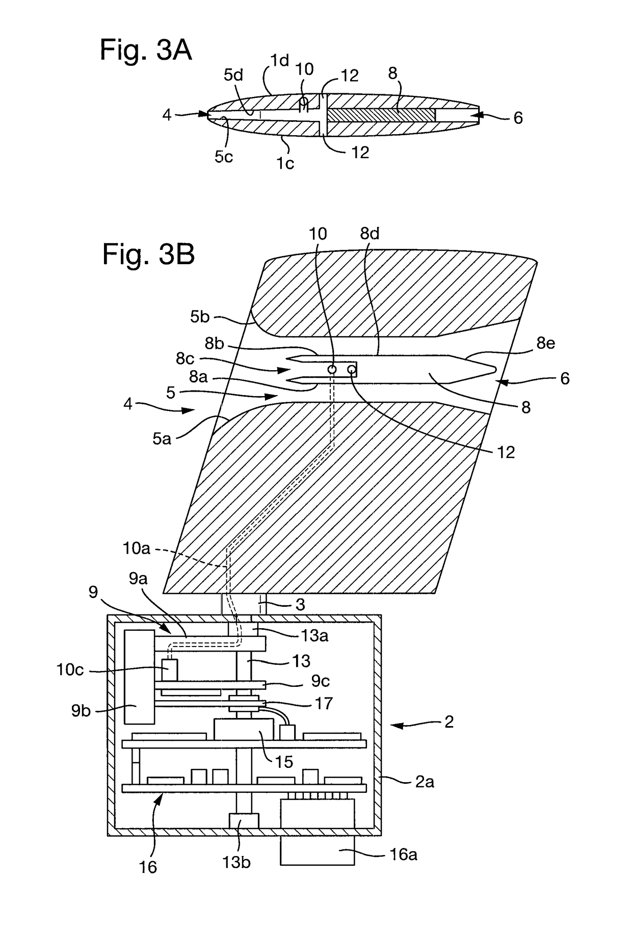 Moving-vane angle of attack probe