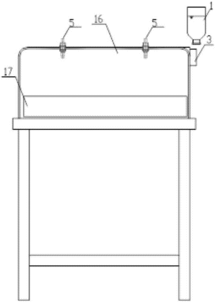 Bench-type automatic spraying device for chick immunity