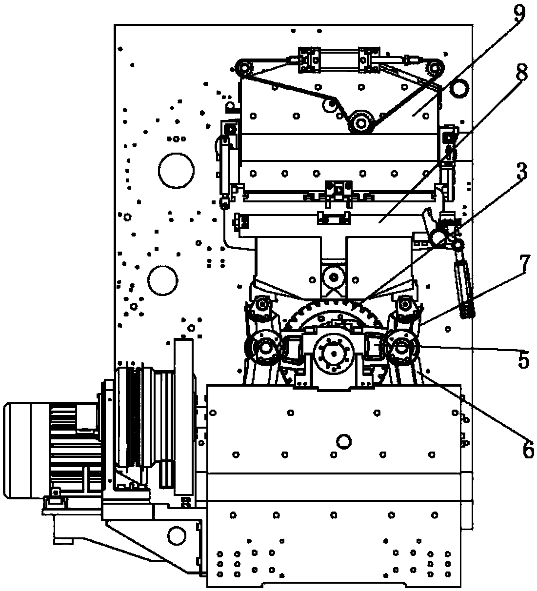 Die-cutting equipment and driving cam for lifting moving platform of die-cutting equipment