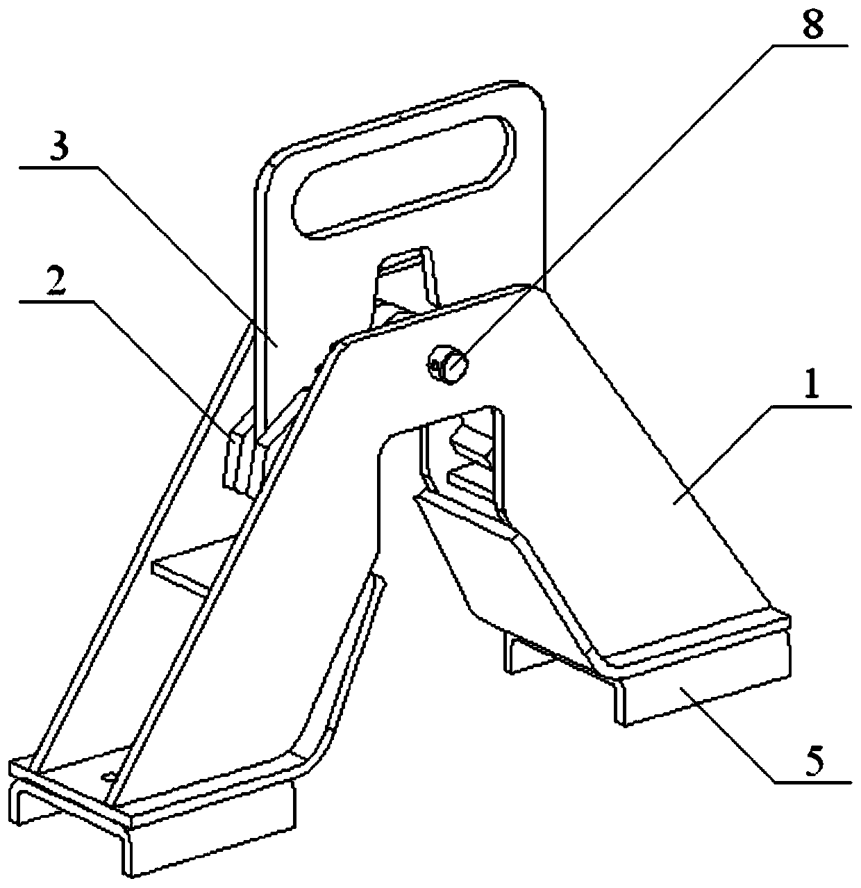 Rail overturning device