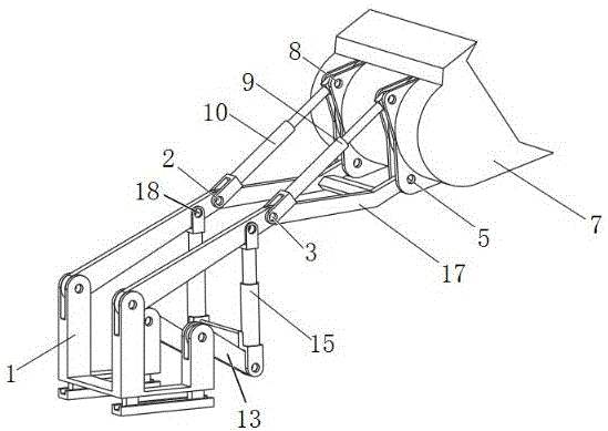 Plane three-degree-of-freedom electro-hydraulic mechanism type sliding loading robot