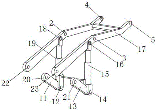 Plane three-degree-of-freedom electro-hydraulic mechanism type sliding loading robot