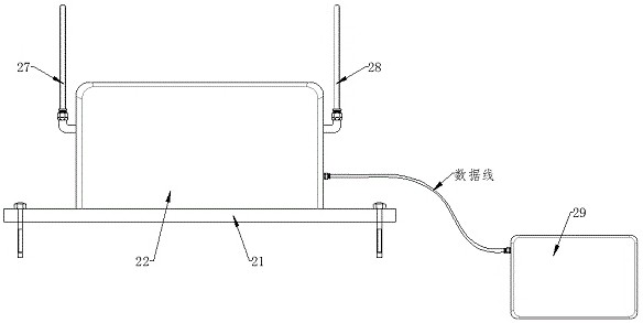 Radio-based underground mining communication positioning device and use method