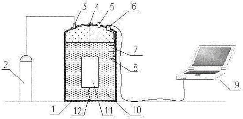 Unmanned underwater vehicle folding swim bladder deepwater floating-upward test device and method