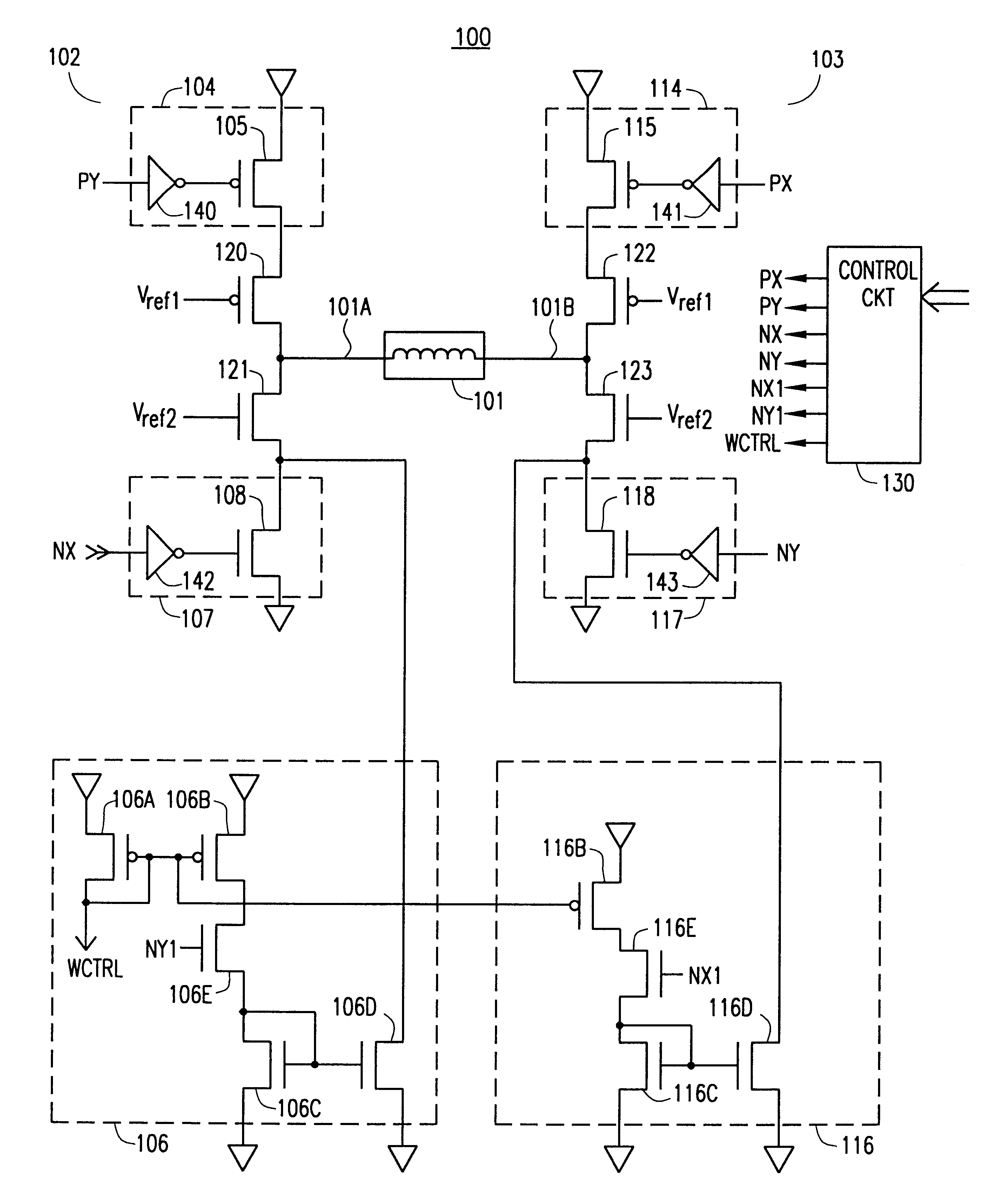 Circuit and method for writing to a memory disk