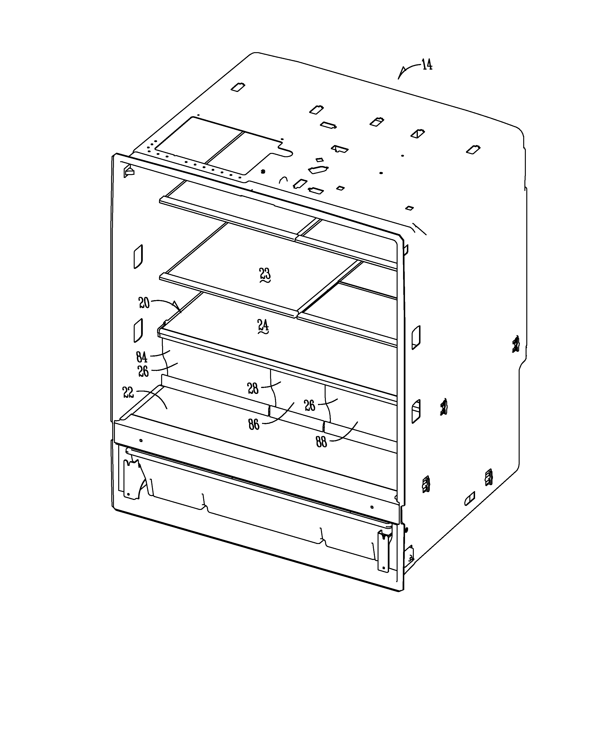 Under mount roller for crisper system