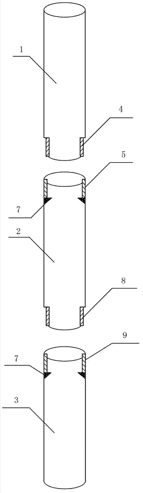 Hydrological exploration drilling well pipe, coal mining pipe descending method and hydrological exploration method