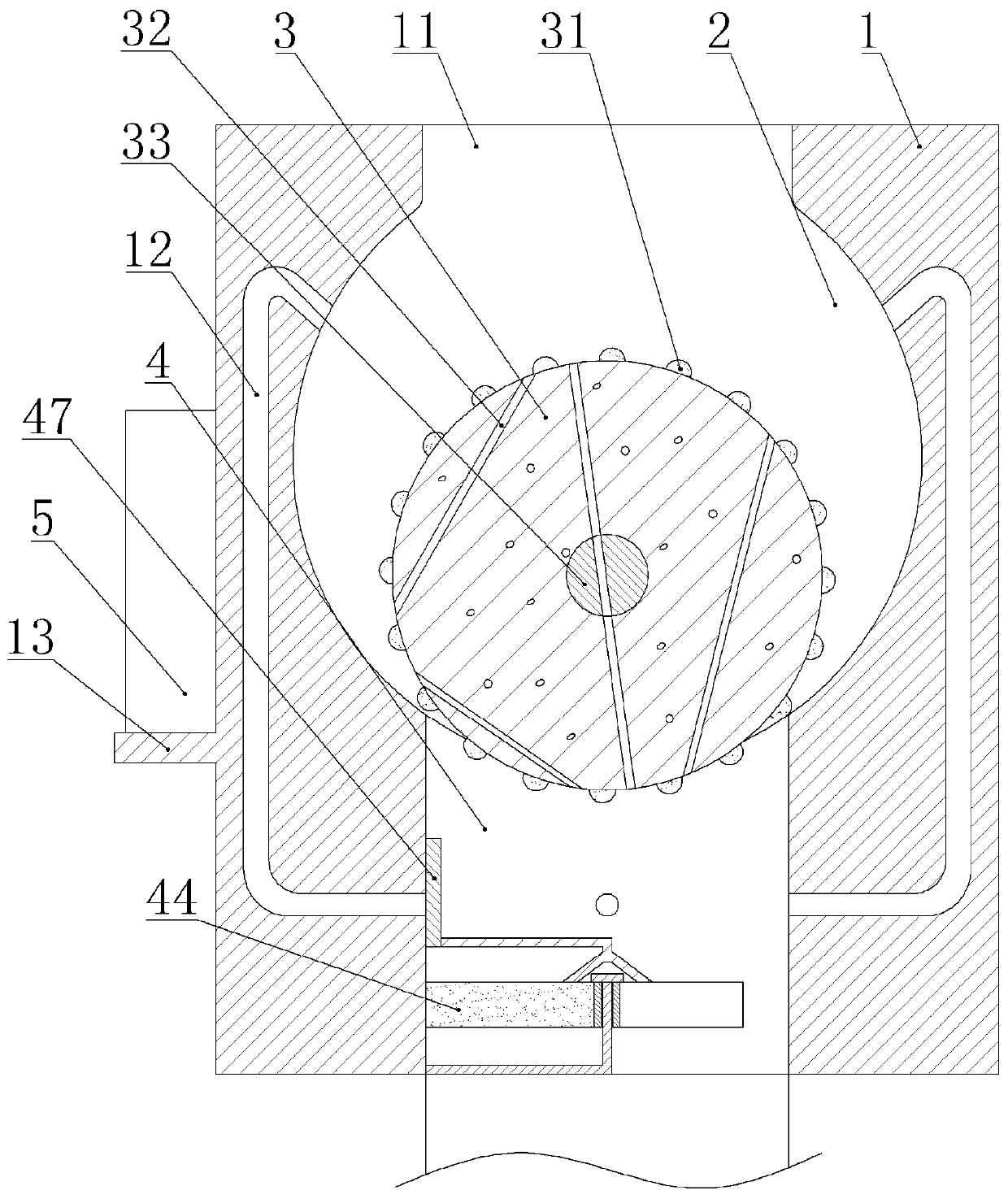 Spray dust removal device