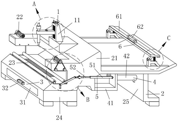 Rotary clamping device for laser cutting machine for arc cutting