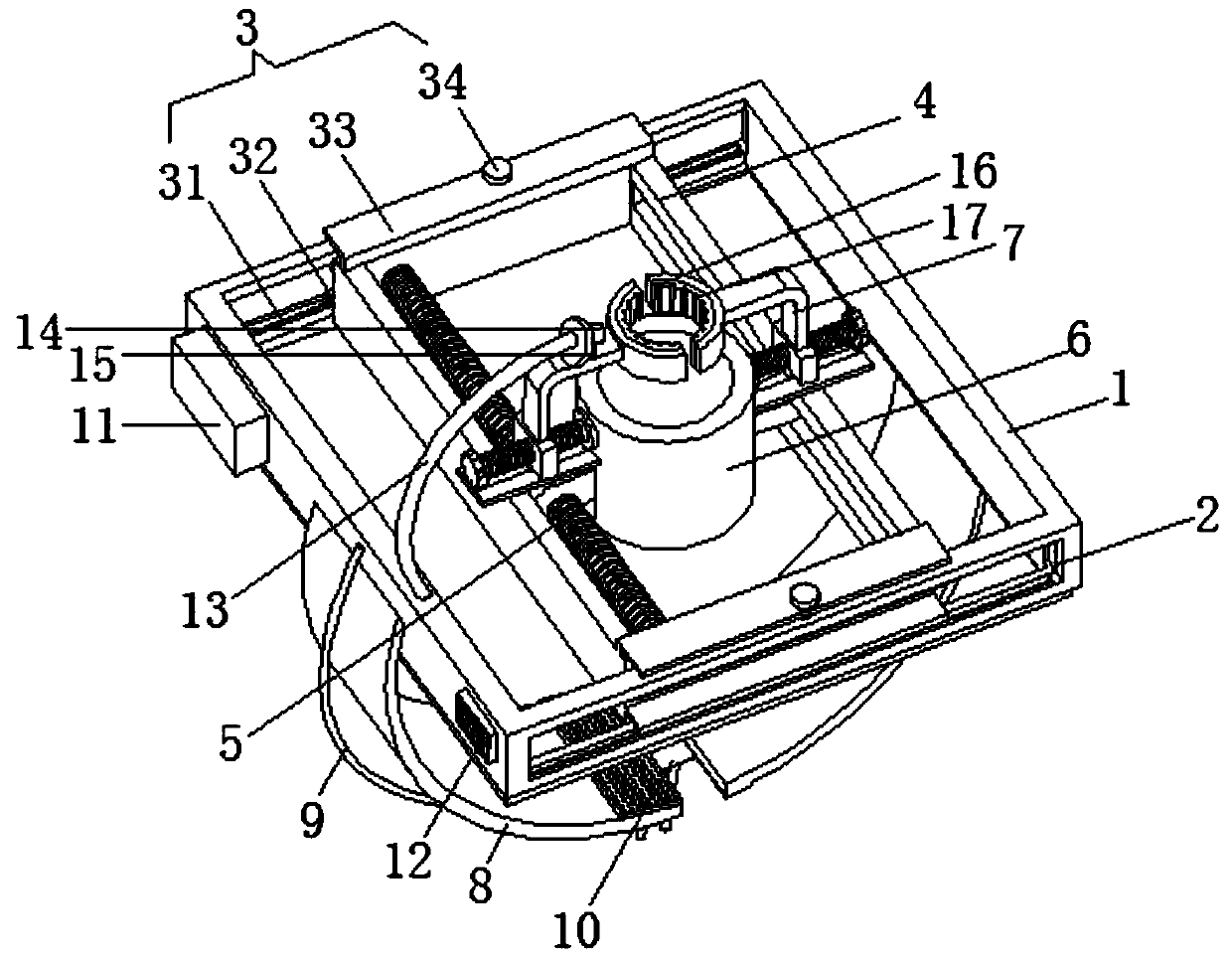 Drainage fixing protection device used for thoracic surgery treatment