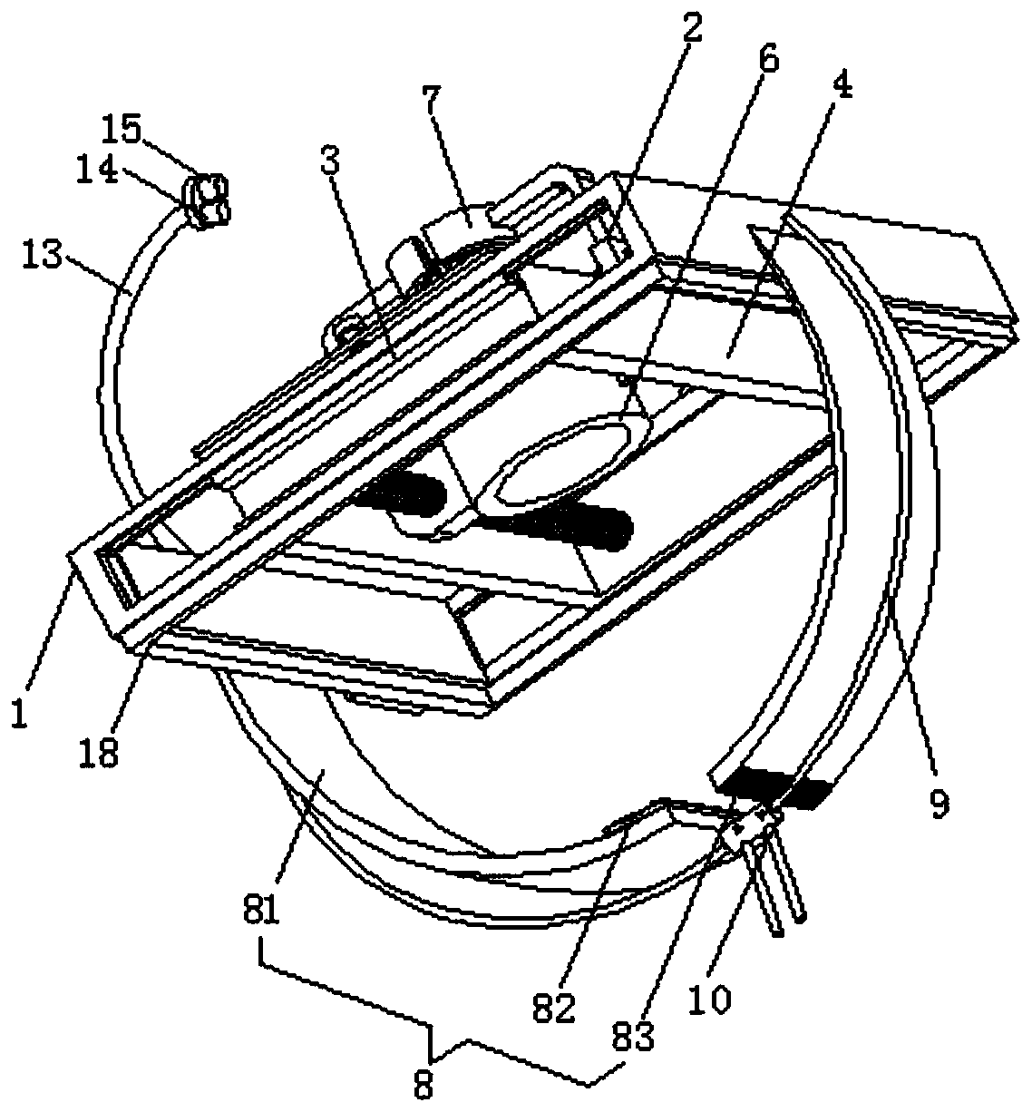 Drainage fixing protection device used for thoracic surgery treatment