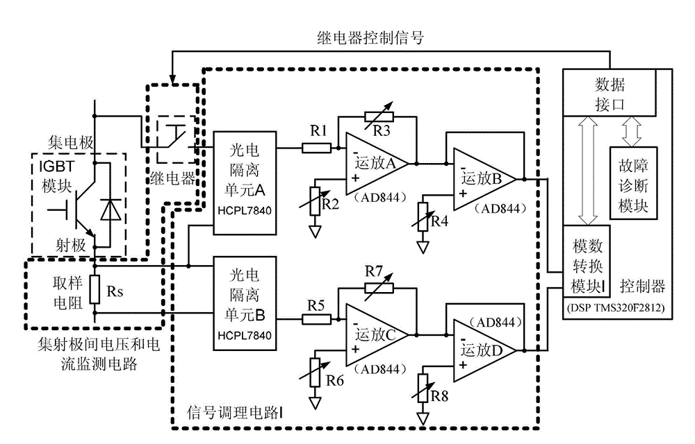 Wiring failure monitoring system for internal key of IGBT module and operating method thereof