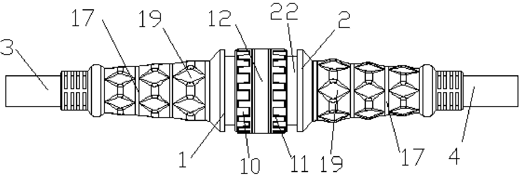 Waterproof plug and socket applicable to ships