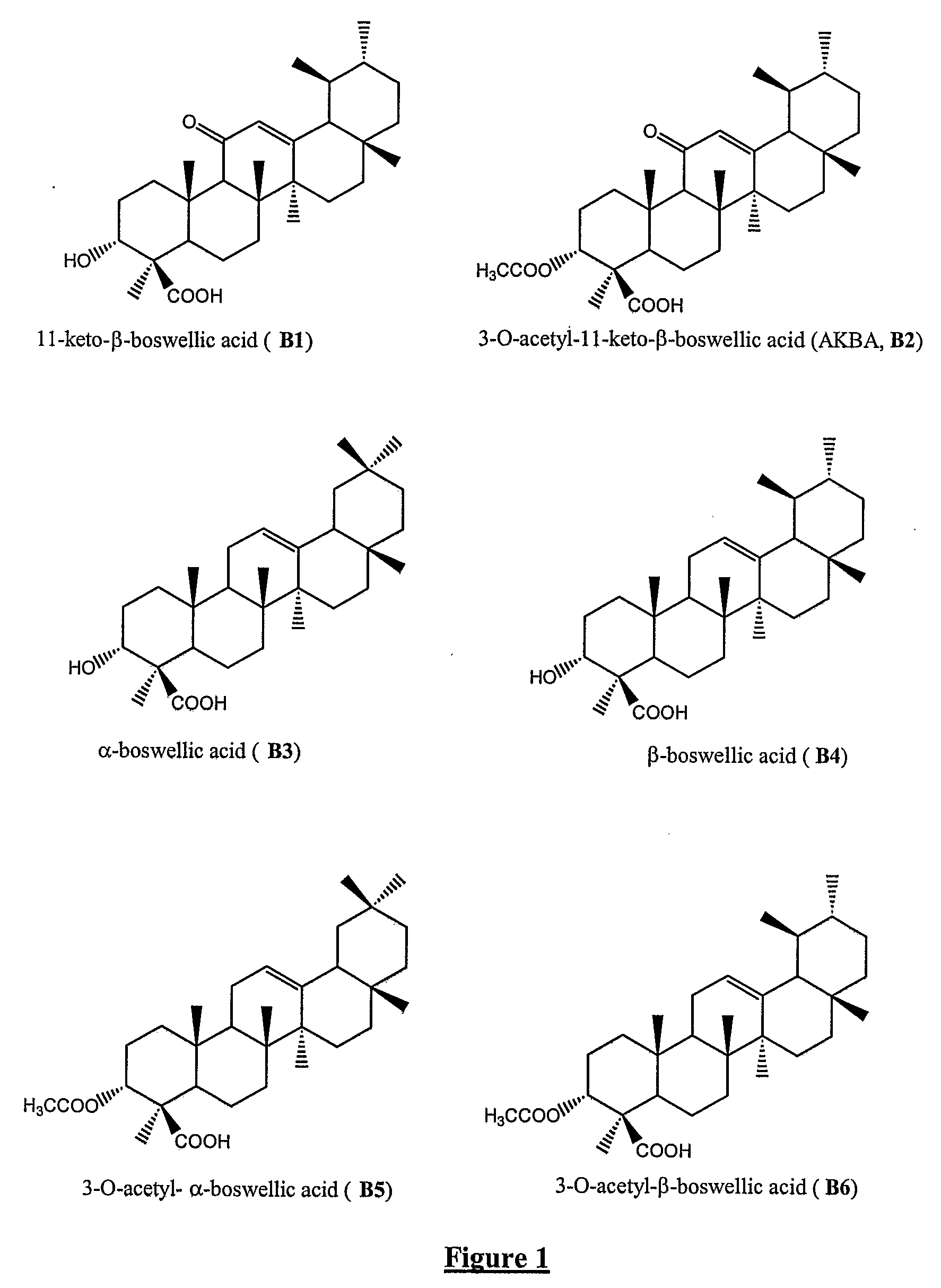 Novel salts of boswellic acids and selectively enriched boswellic acids and processes for the same