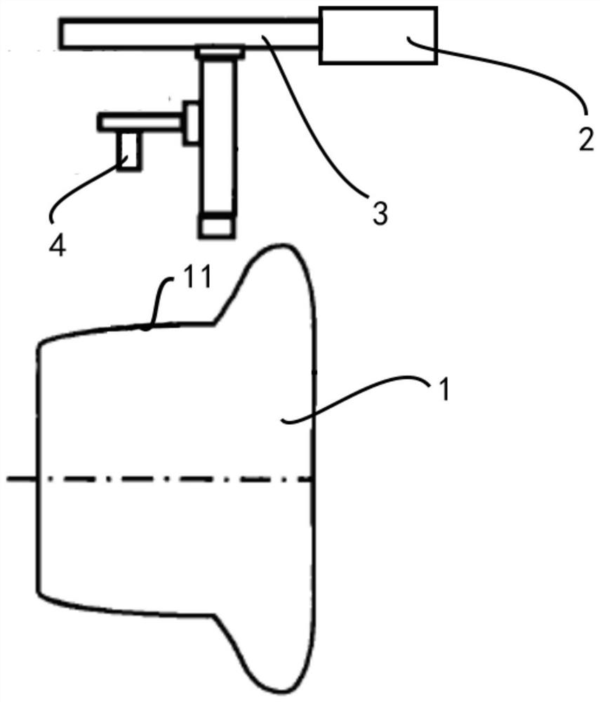 Wheel tread measuring device