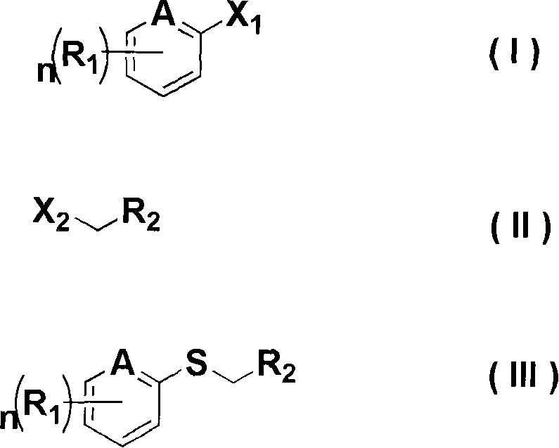 Process for alkyl aryl sulfide derivatives and new sulfide compounds