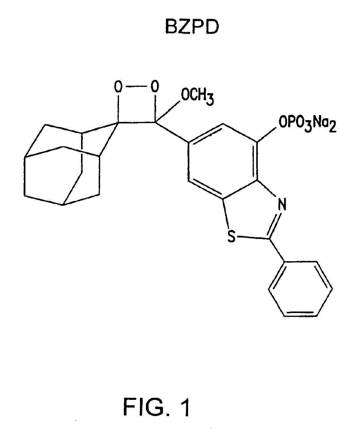 Heteroaryl substituted benzothiazole dioxetanes