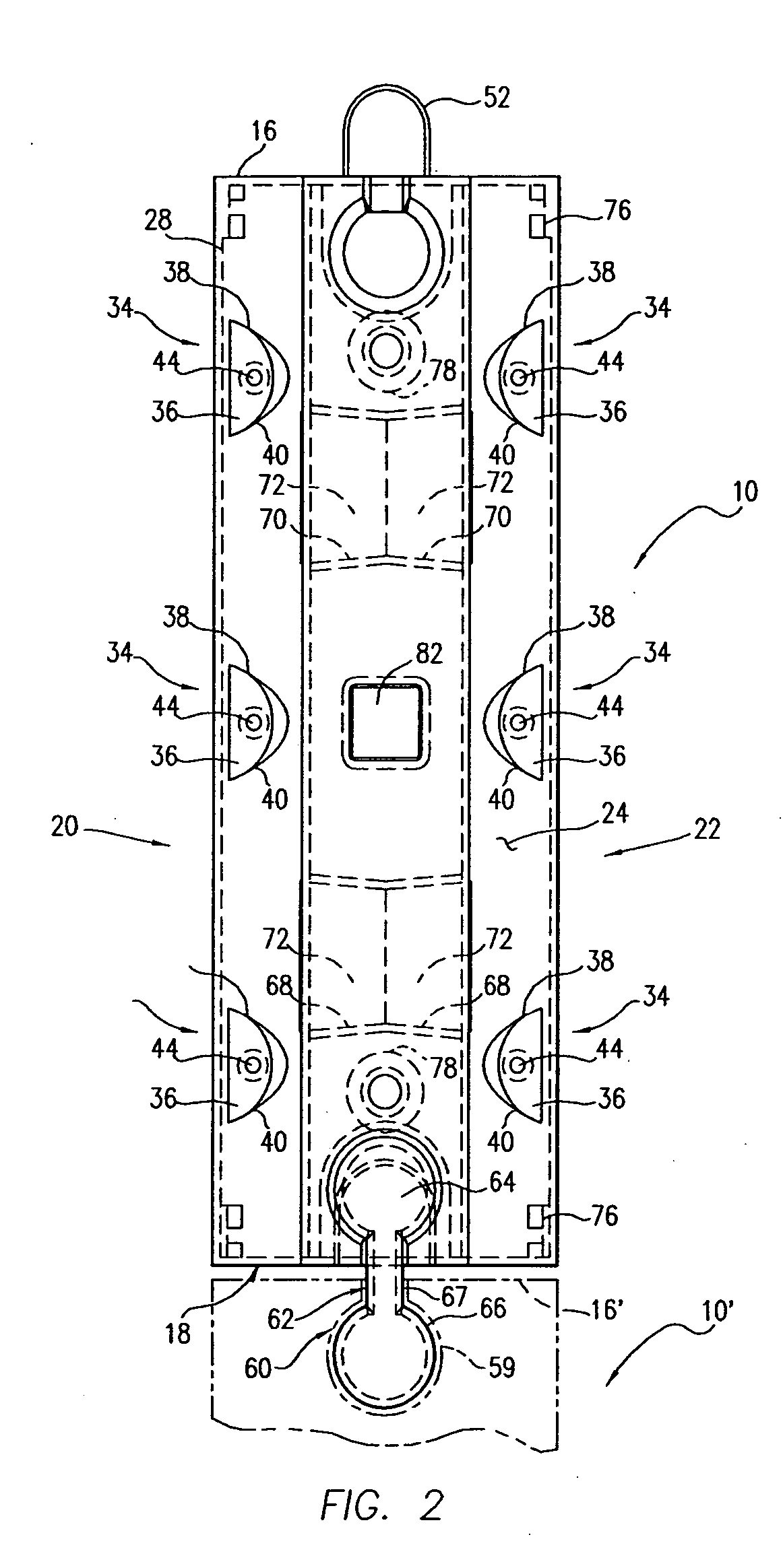 Barrier device with external reinforcement structure