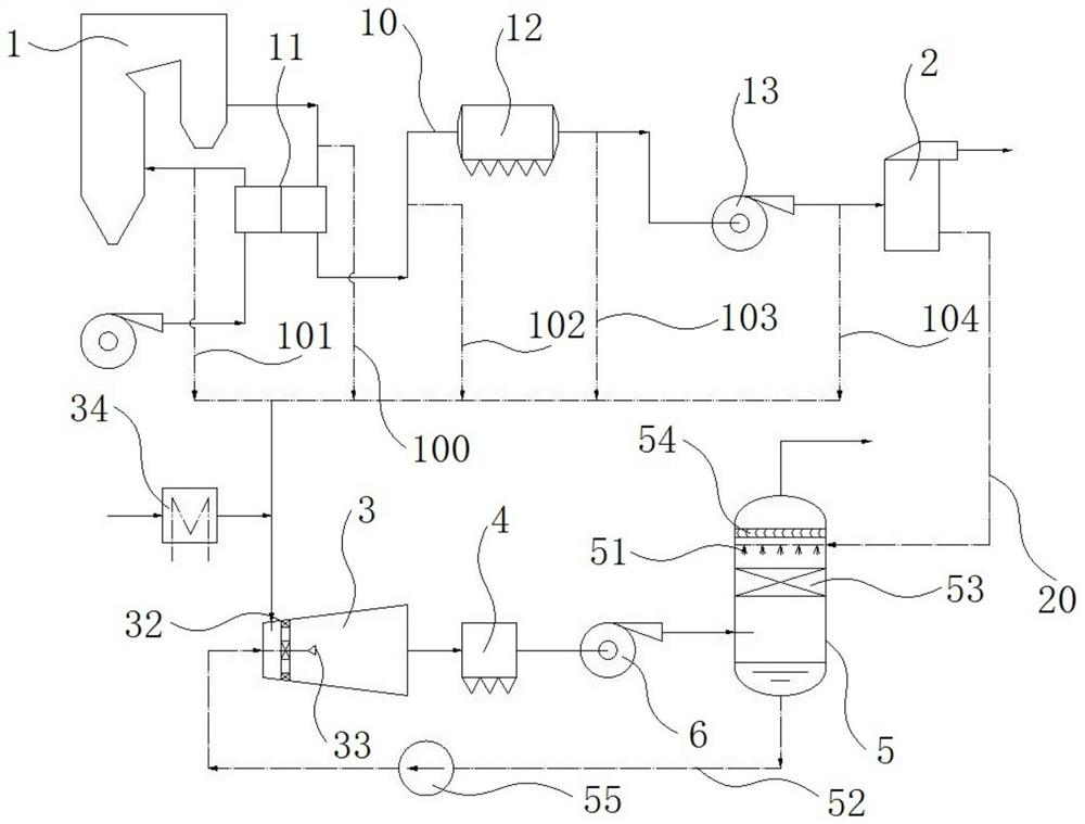 Evaporation treatment system for salt-containing wastewater