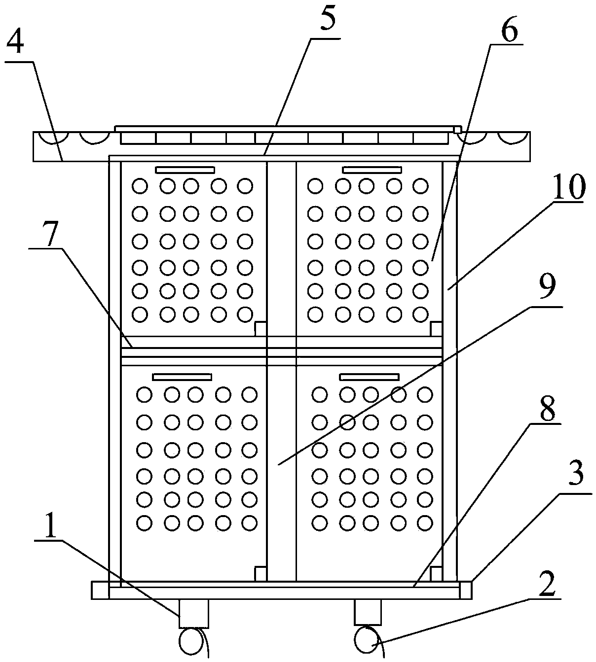 Distribution board based on modular structures