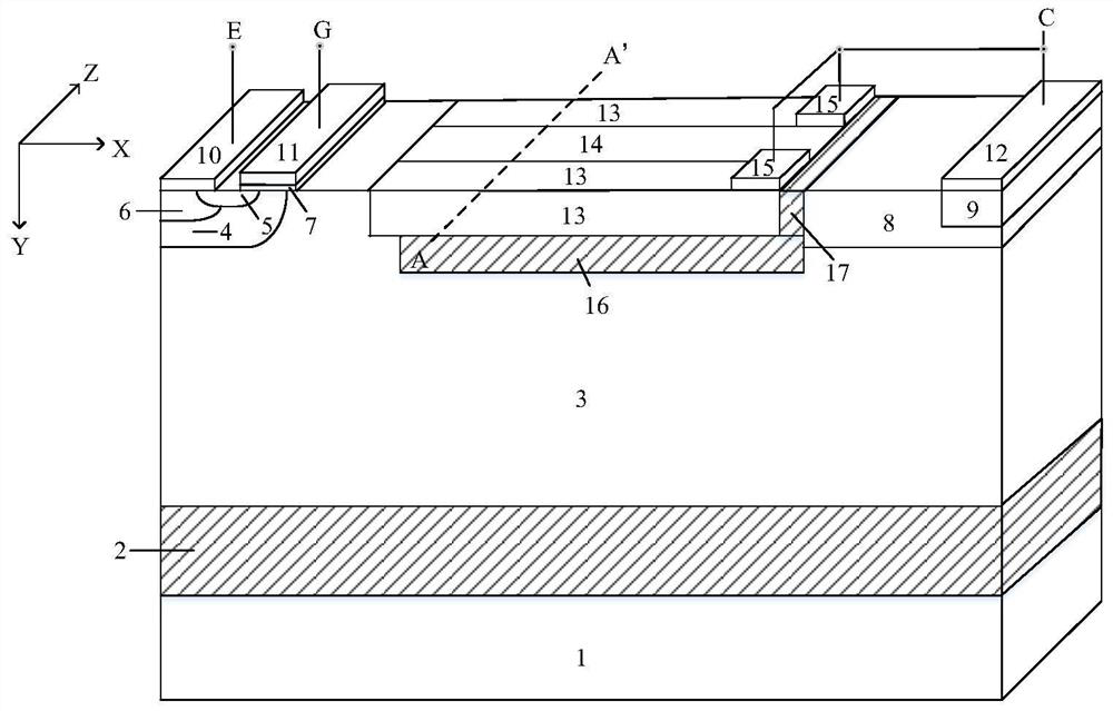 Lateral power device with mixed conduction mode and method of making same