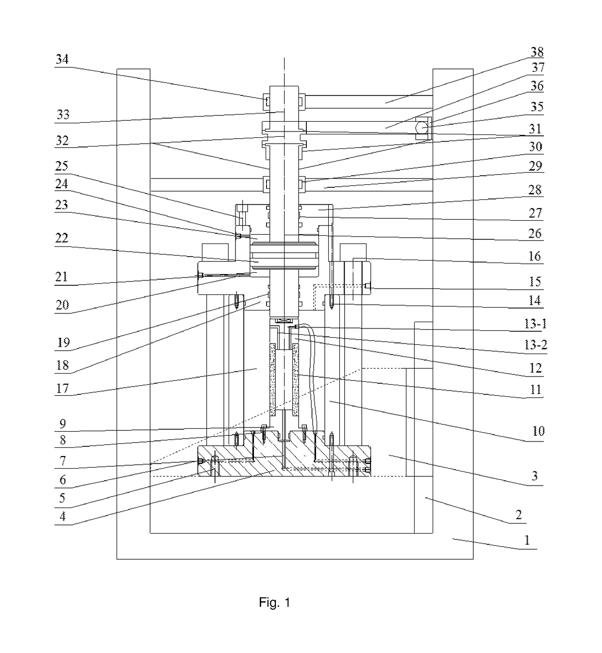 Rock hollow cylinder torsional shear apparatus