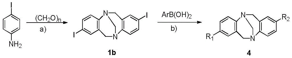 Synthesis method of 2,8-diaryl(amino) Troger's base derivatives