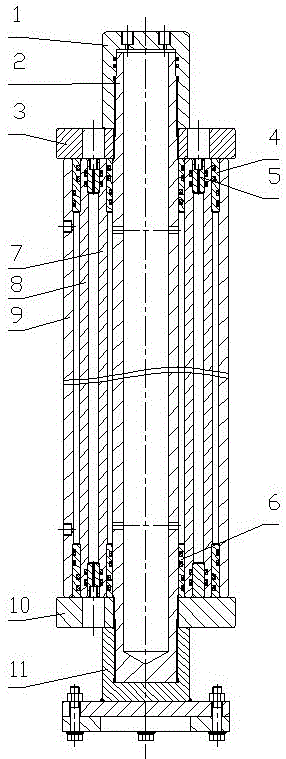 A simulation test device for preventing gas channeling in the later stage of cementing