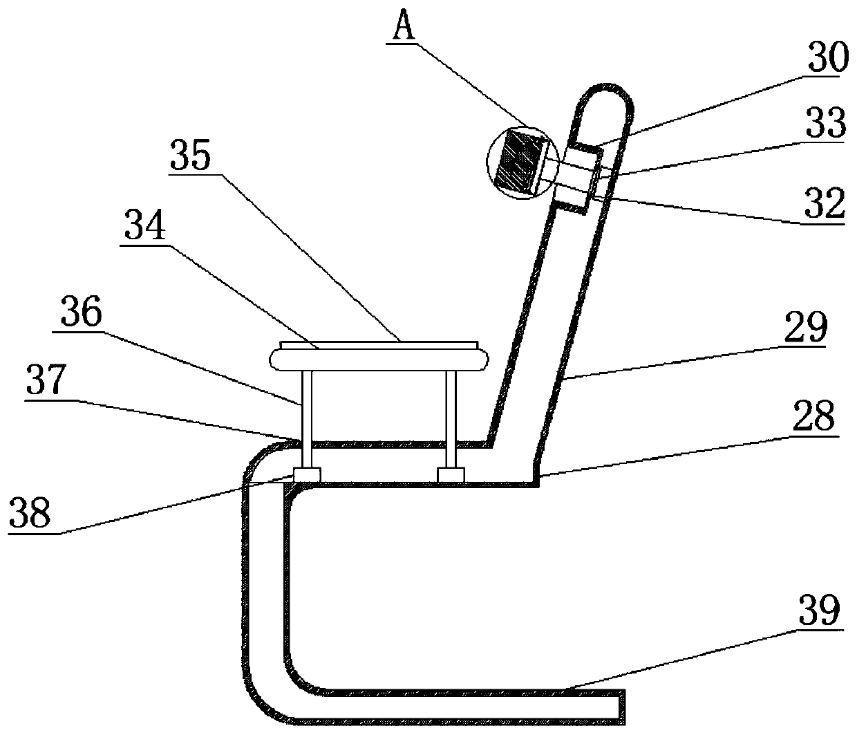 Office chair with cervical vertebra massage function