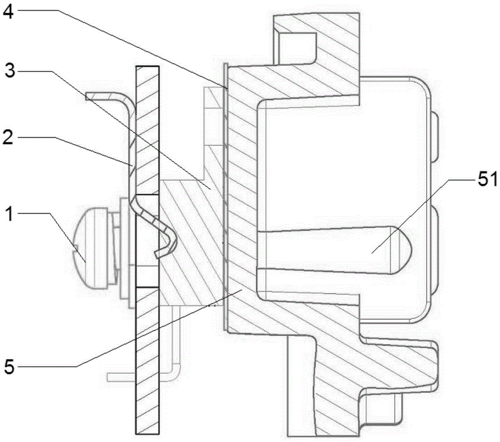 MOS transistor fixing structure and mounting method thereof