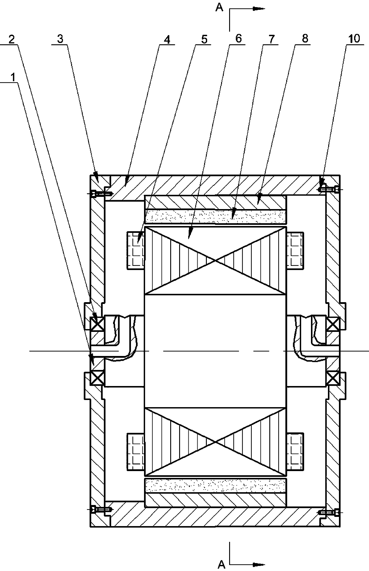 An oil-cooled, low-consumption external rotor permanent magnet motor