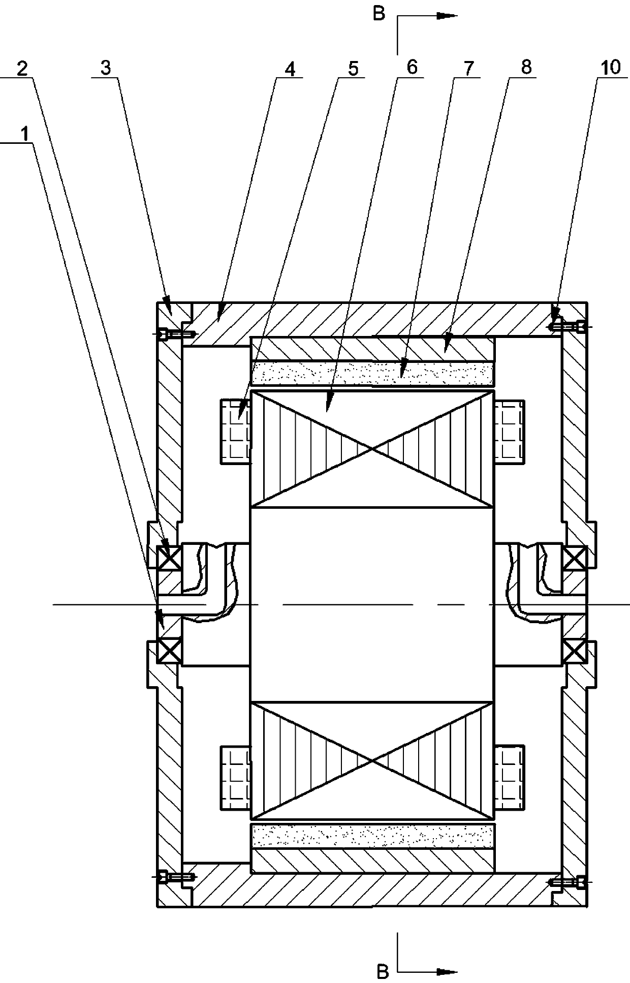 An oil-cooled, low-consumption external rotor permanent magnet motor