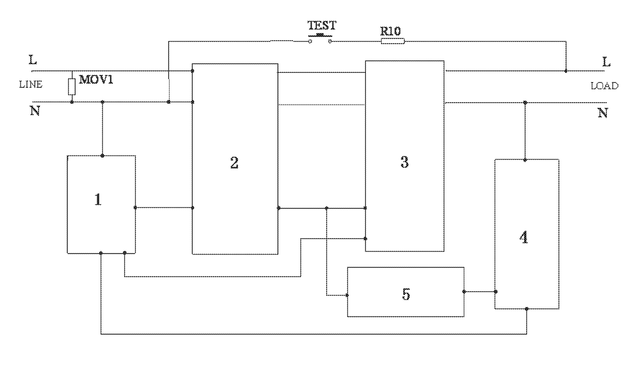 Leakage current detection device for appliances