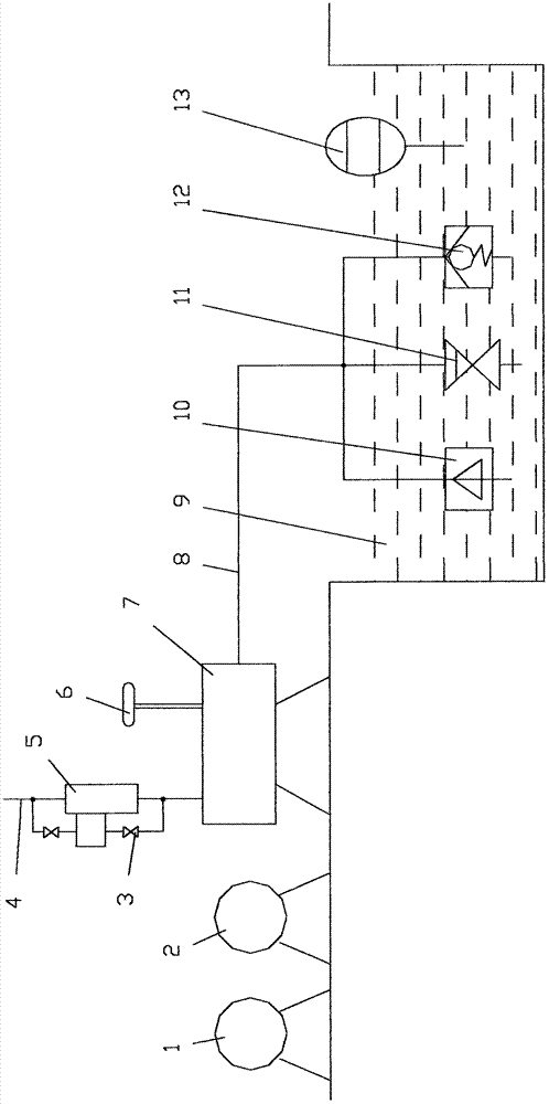 Automatic control device for mine water pump