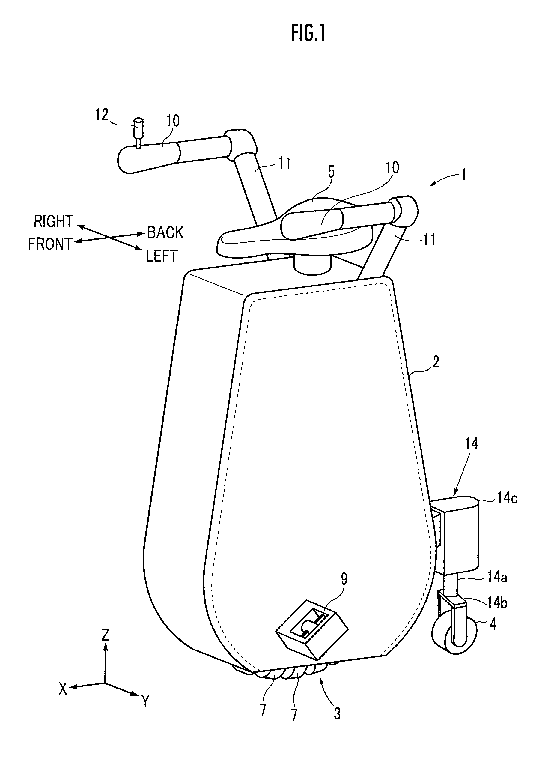 Inverted pendulum type vehicle, and control method of inverted pendulum type vehicle