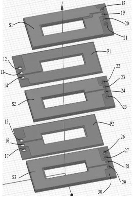 A high-temperature planar transformer using metal-clad ceramic substrates