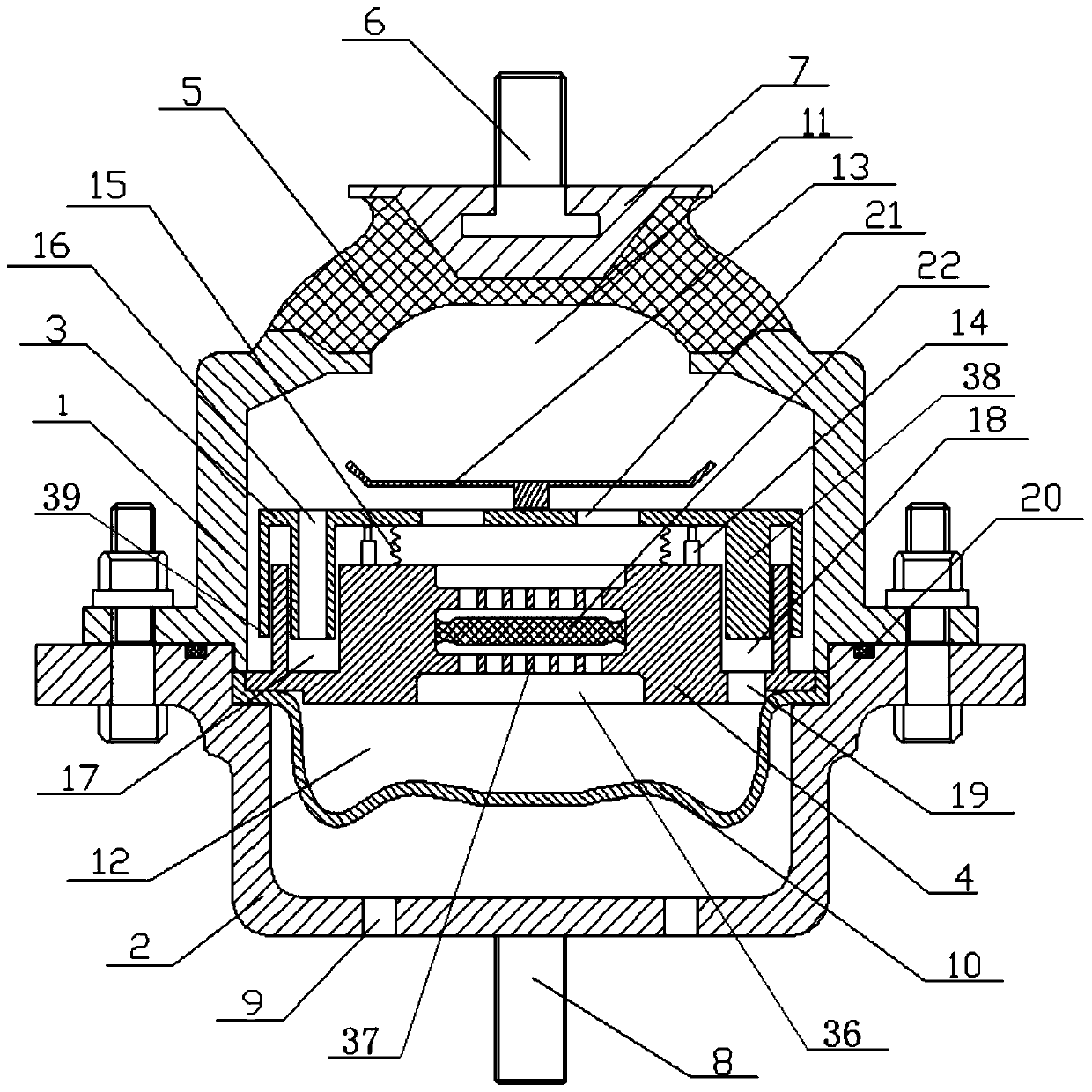 An adaptive multi-inertia channel hydraulic mount and its adaptive method