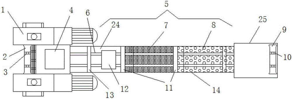 Scraper conveying sieving machine