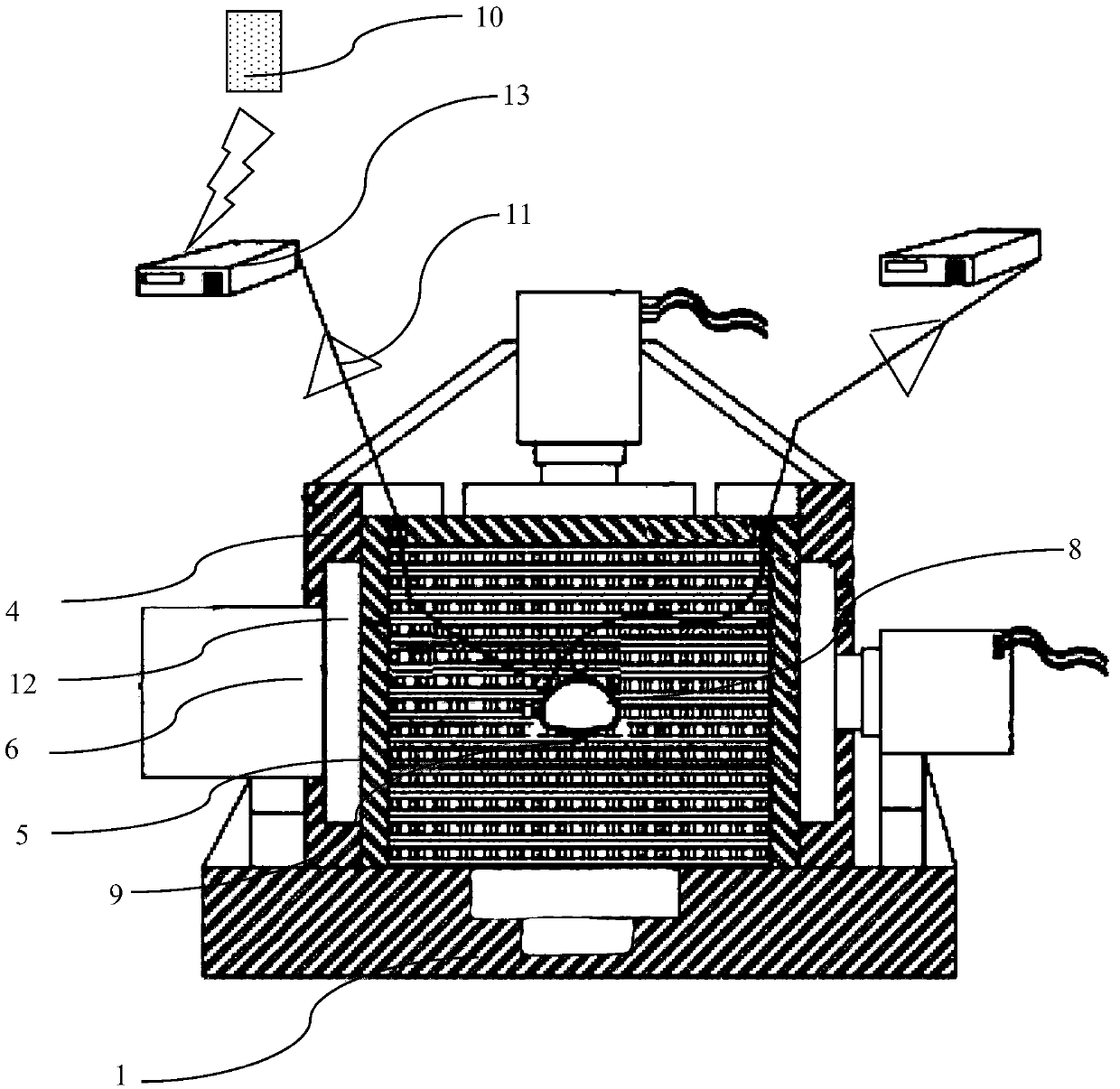 Test device for cavern body excavation model