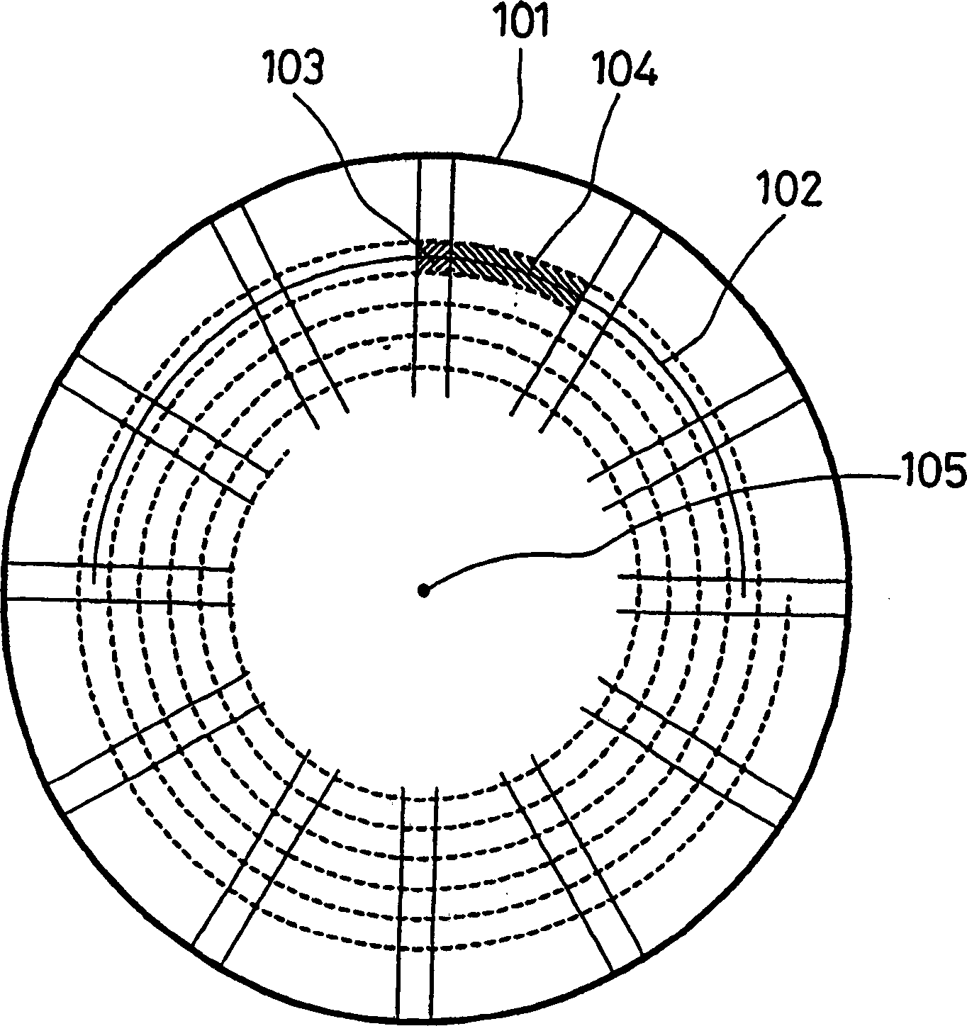 Optical recording medium and misalignment measuring instrument using the same