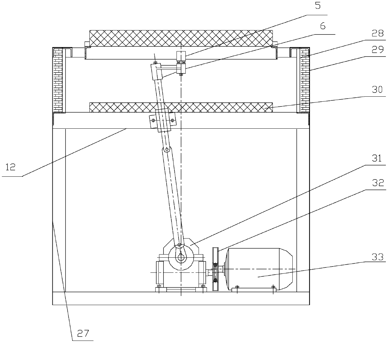 Dual-rod linkage type tea leaf carding machine