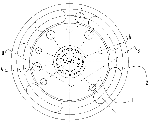 Upper flange component and compressor