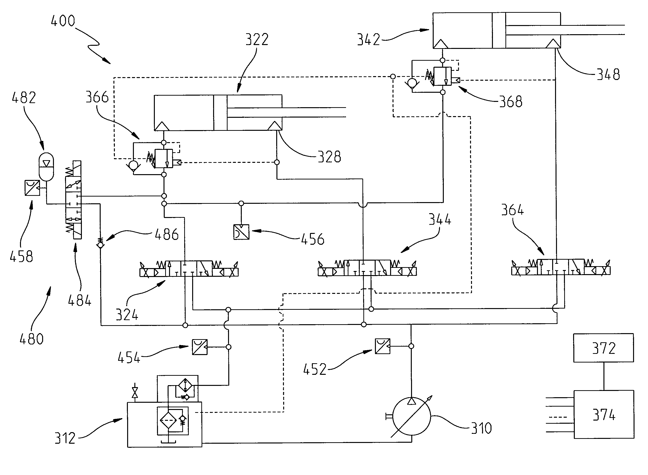 Intelligent boom control hydraulic system