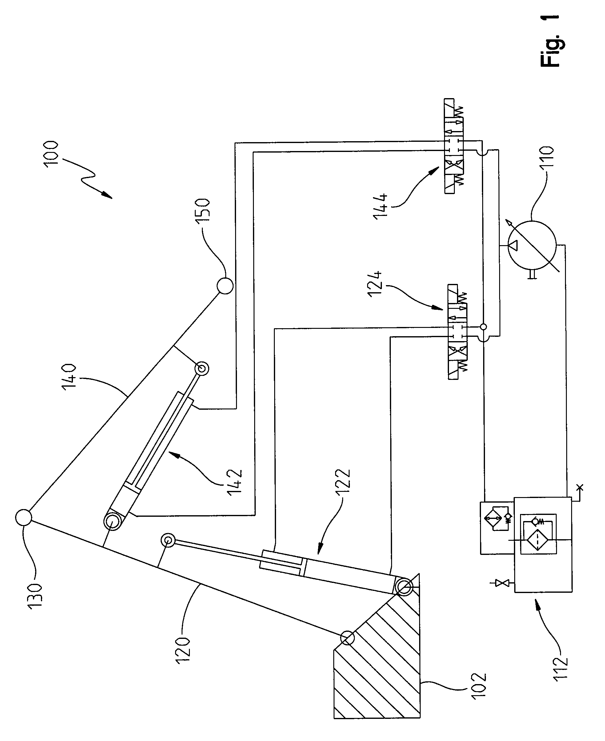 Intelligent boom control hydraulic system