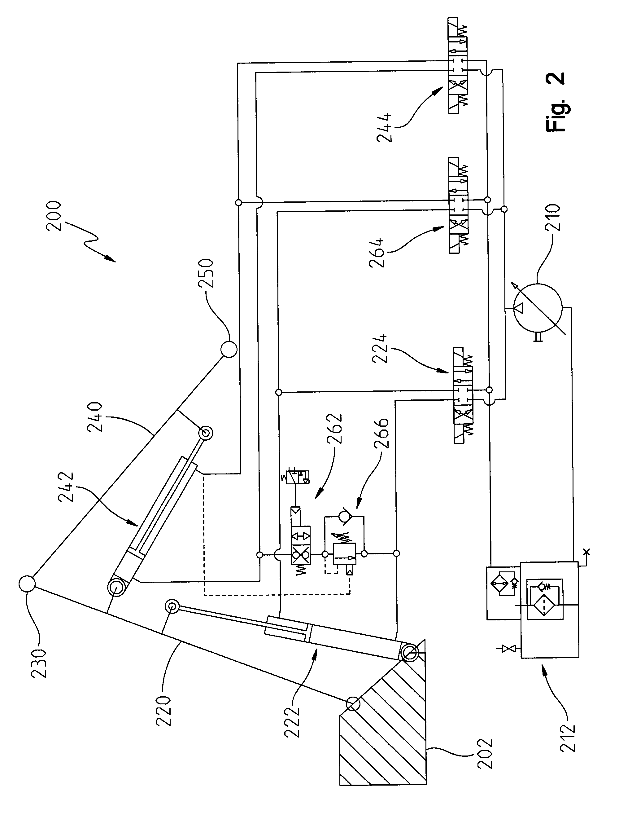 Intelligent boom control hydraulic system