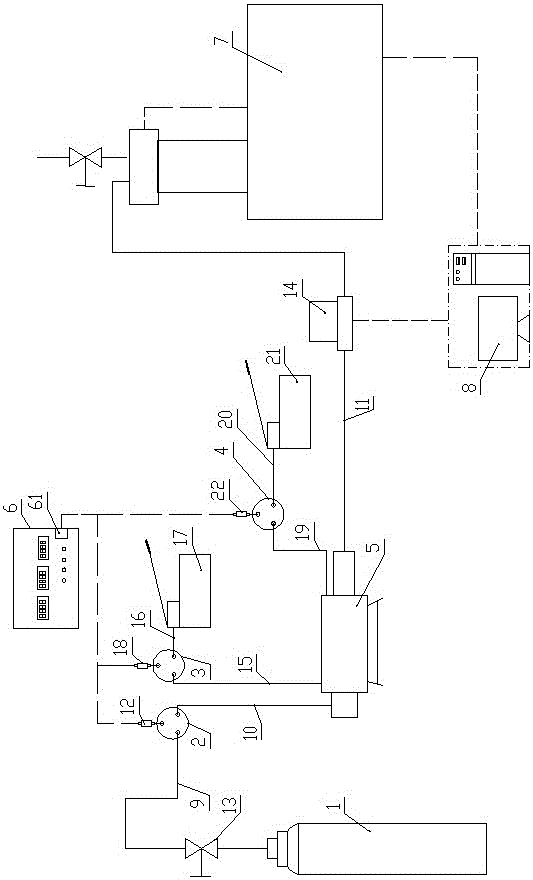 Coal rock permeability experiment system with adjustable outlet pressure as well as method