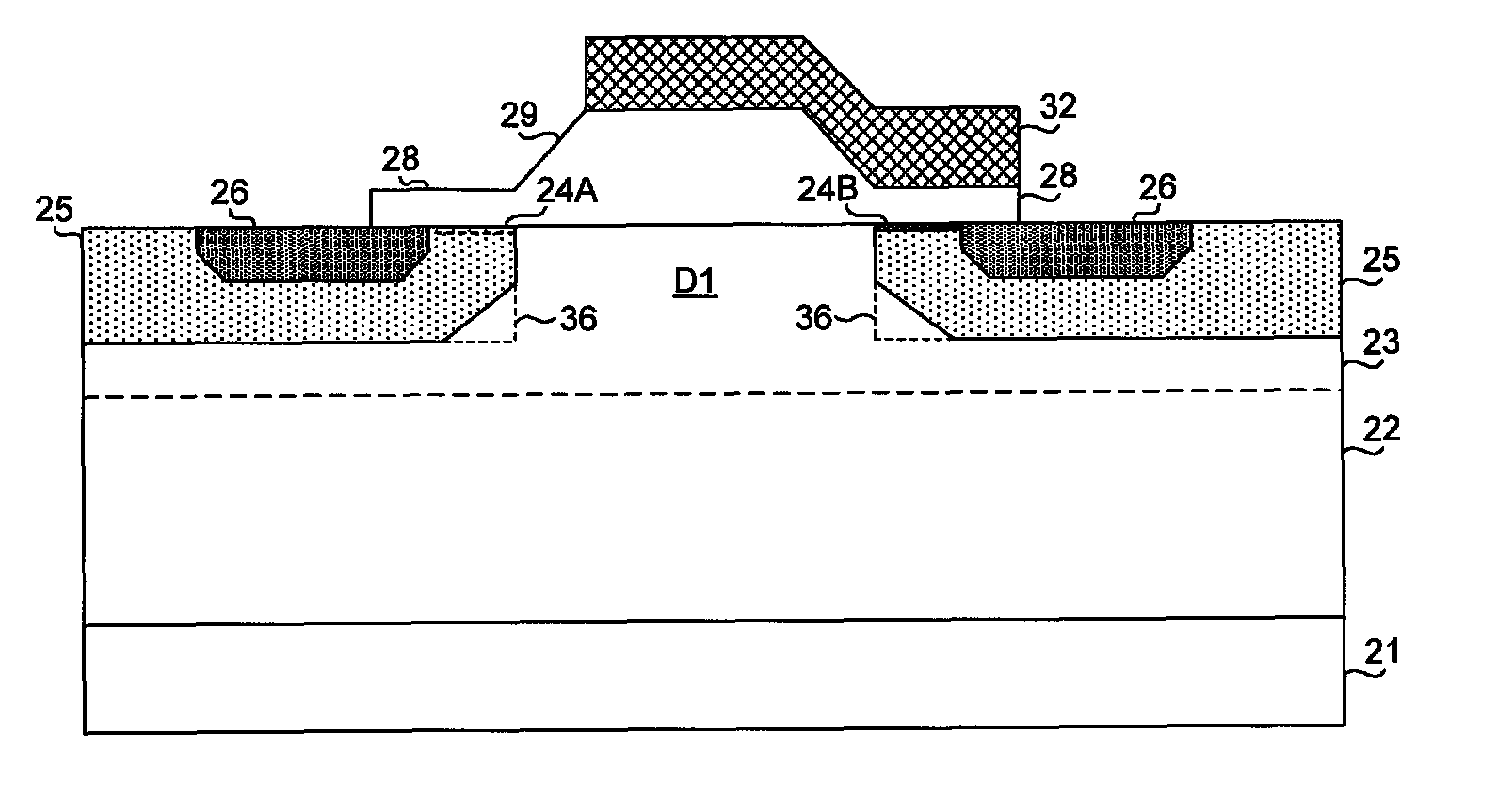 SiC power vertical DMOS with increased safe operating area