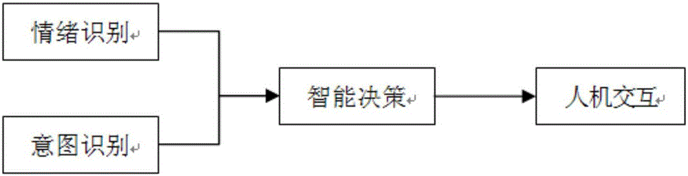 Robot man-machine interaction method based on user mood and intension recognition