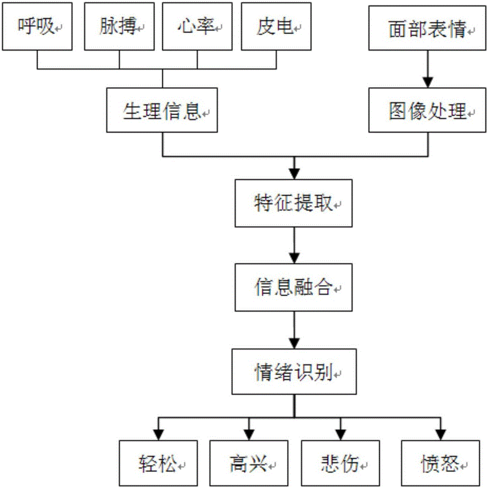 Robot man-machine interaction method based on user mood and intension recognition