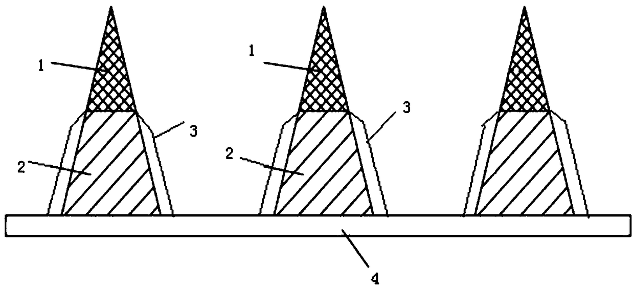 Soluble breast enlargement microneedle and preparation method thereof